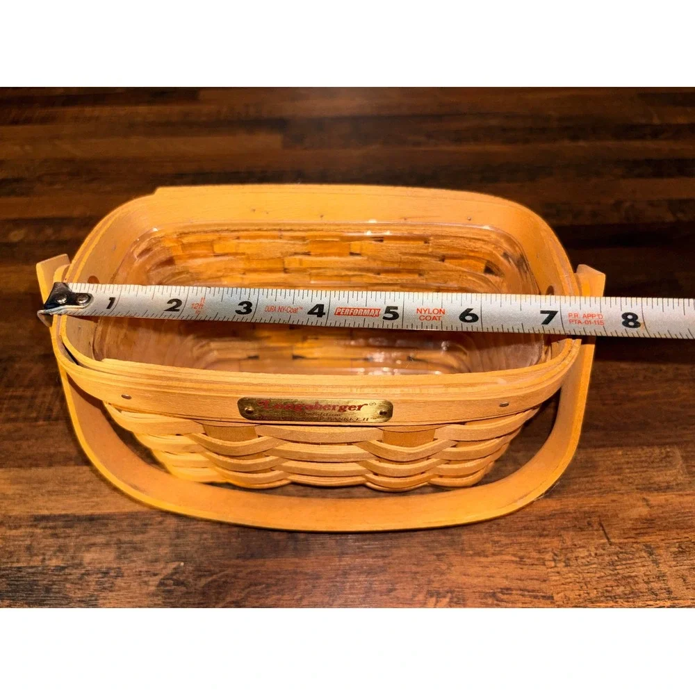 Longaberger 1998 Edition Dresden Tour Basket II Handwoven Wood with Liner Signed